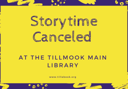 storytime canceled yellow and purple background