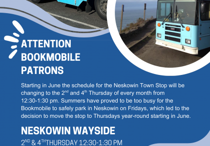 Bookmobile Schedule Change Flyer