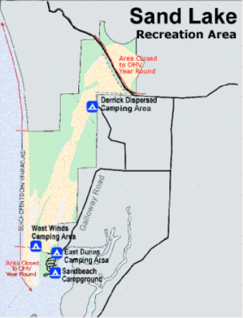 Map of Sand Lake Recreation Area